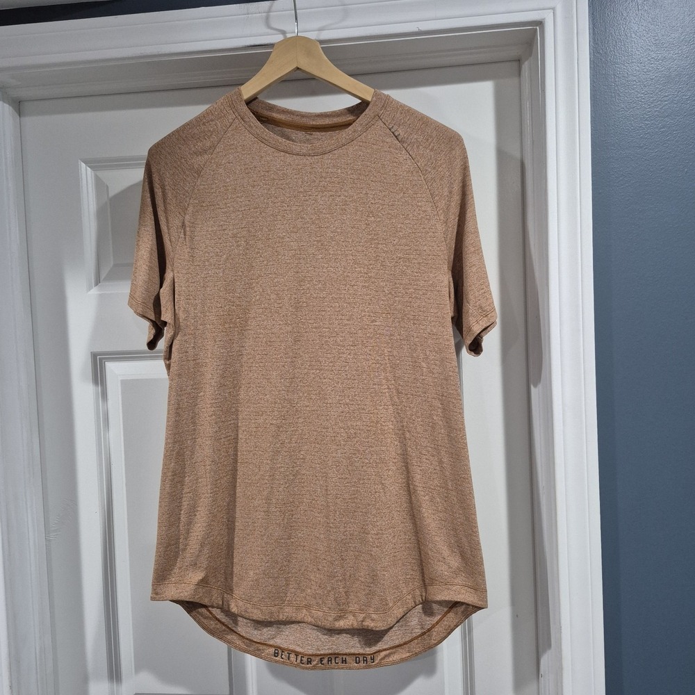 Lululemon Shirt Mens Large Burnt Orange Drysense Training Running Performance
